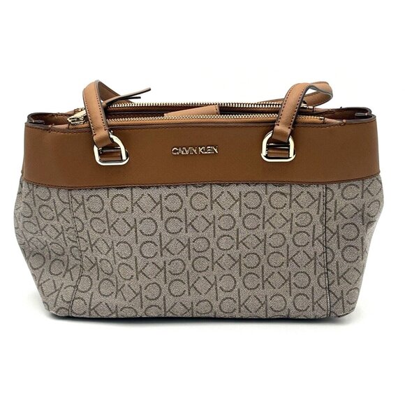 Calvin Klein Handbag In Almond Khaki Caramel  — Brand New No Tag - Picture 1 of 10
